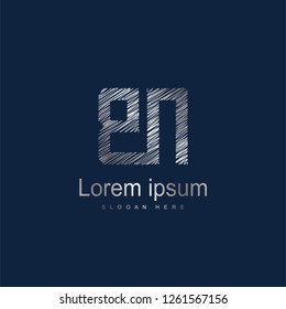 Initial Letter BN Logo Template Vector Design