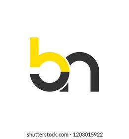 Initial letter BN lowercase logo design template