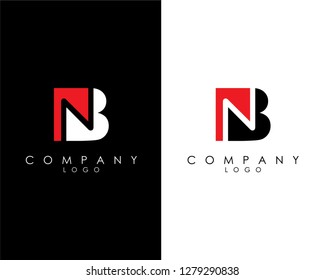 Initial Letter bn, nb abstract company Logo Design vector