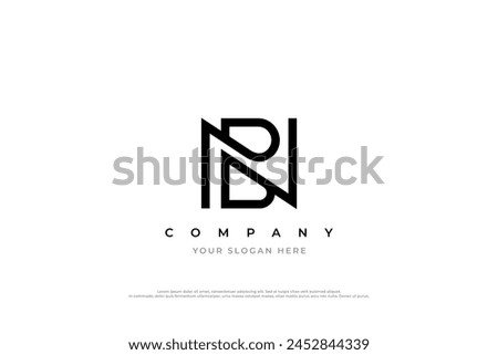 Initial Letter BN or NB Logo Design