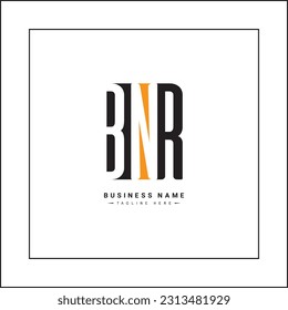 Initial Letter BNR Logo - Simple Monogram Logo for Initials B, N and R