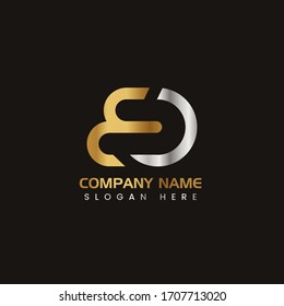 Initial Letter BO capital logo icon design template elements. Modern line logo with gold silver luxury style. Can be used for business, company group, consulting, finance. Vector Illustration.