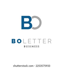 Plantilla de diseño de logotipo de icono de BO de carta inicial