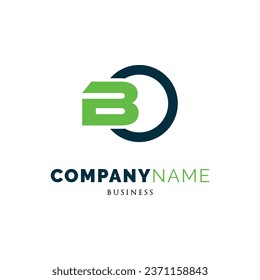 Plantilla de diseño de logotipo de icono de BO de carta inicial