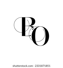 Initial letter BO logo design creative modern symbol icon monogram
