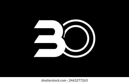 Letra inicial BO Logo Design. Diseño de logotipo de BO. Logo de BO creativo y moderno.