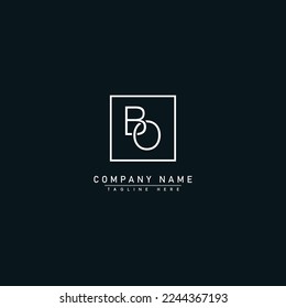 Initial Letter BO Logo - Minimal Monogram Logo