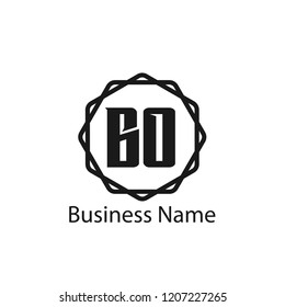 Initial Letter BO Logo Template Design