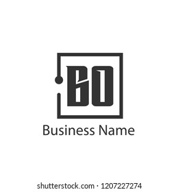 Initial Letter BO Logo Template Design