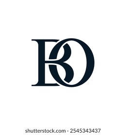 Initial letter BO typography logo design inspiration