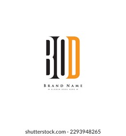 Initial Letter BOD Logo - Minimal Business Logo for Alphabet B, O and D