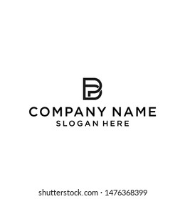 initial letter bp logo design vector illustration template