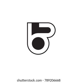 Initial letter BP logo design template, modern monochrome symbol concept. 