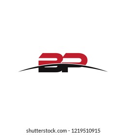 Initial letter BP, overlapping movement swoosh horizon logo vector