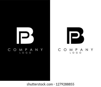 Initial Letter bp, pb abstract company Logo Design vector