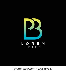 Initial Letter BP PB logo design template elements.