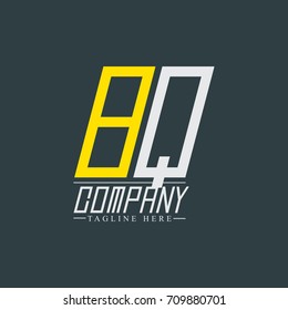 Initial Letter BQ 8Q Rounded Design Logo