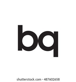 Initial letter BQ black white logo