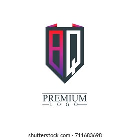 Initial Letter BQ Company Design Logo Template