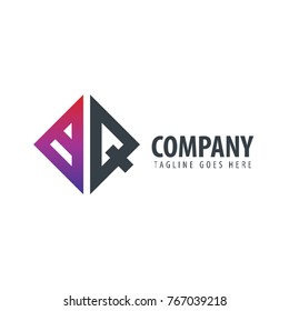Initial Letter BQ Design Logo