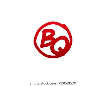 The initial letter BQ handwritten logo