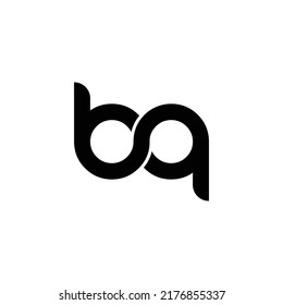Initial letter bq linked round lowercase logo - editable in vector format