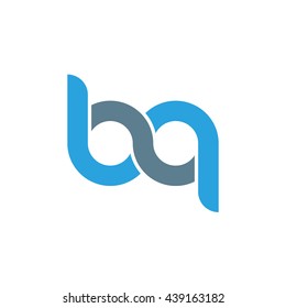 initial letter bq linked round lowercase logo blue