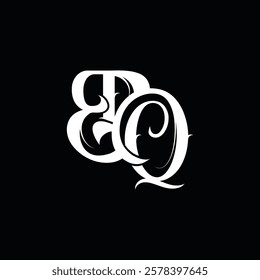 Initial letter BQ logo design 