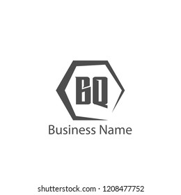 Initial Letter BQ Logo Template Design