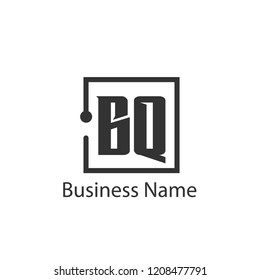 Initial Letter BQ Logo Template Design