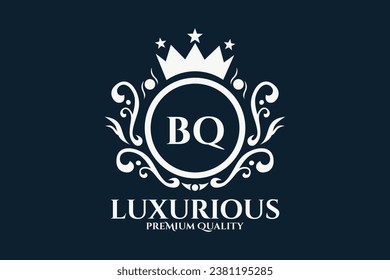 Initial Letter BQ Royal Luxury Logo Vorlage in Vektorgrafik für luxuriöse Vektorgrafik.
