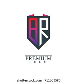 Initial Letter BR Company Design Logo Template