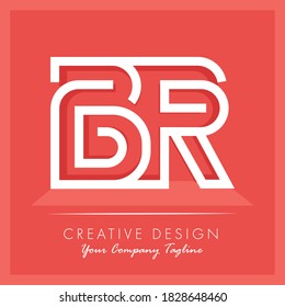 Initial letter BR Letter Logo Design. Creative Modern B R Letters icon vector Illustration. BR Letter Logo Concept Ready For Use. Initial letter BR logo vector design template.