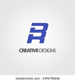 Initial Letter BR logo icon template