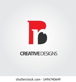 Initial Letter BR logo icon template