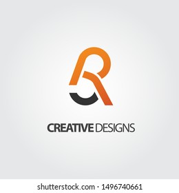 Initial Letter BR logo icon template