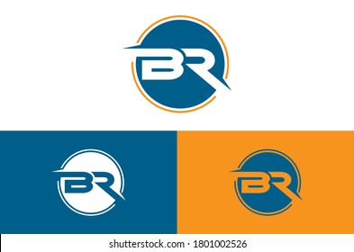 Initial Letter BR Logo, Symbol, Vorlage.