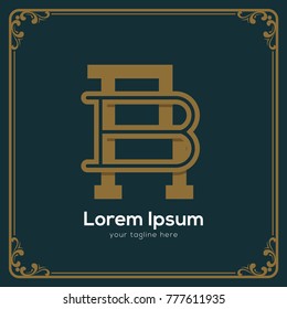 Initial letter BR logotype company name. Vector for company name.