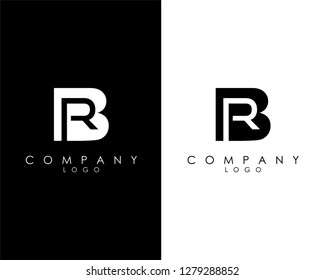 Initial Letter br, rb abstract company Logo Design vector