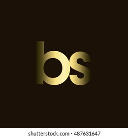 Initial letter BS gold with dark background logo