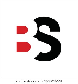 Initial letter BS logo design vector