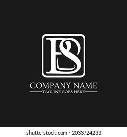 Initial letter BS logo design vector, B and S Letter Combine monogram sign