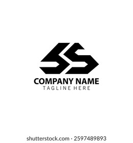 initial letter BS logo design vector