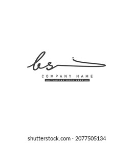 Initial Letter BS Logo - Hand Drawn Signature Logo