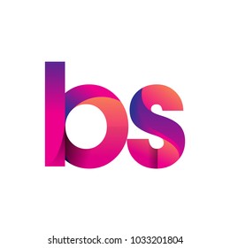 Initial Letter BS Logo Lowercase, magenta and orange, Modern and Simple Logo Design.