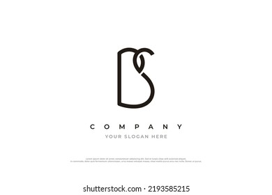 Initial Letter BS Logo or SB Monogram Logo Design Vector