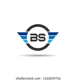 Initial Letter BS Logo Template Design