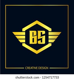 Initial Letter BS Logo Template Design