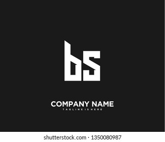 Initial letter BS minimalist art logo vector