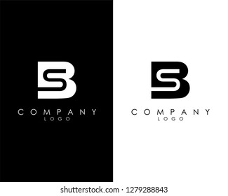 Initial Letter bs, sb abstract company Logo Design vector